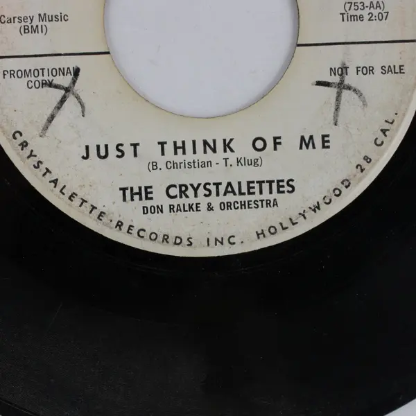 The Crystalettes Billy My Billy/Just Think Of Me  7" Vinyl Record