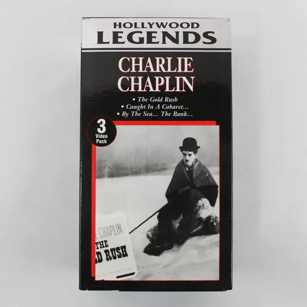 Charlie Chaplin 3-VHS Set Gold Rush Caught in a Cabaret By the Sea/The Bank