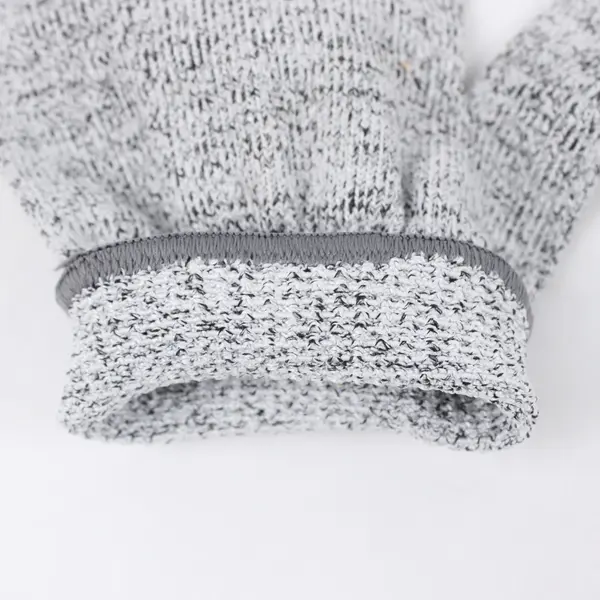 Women's Large Gray Knit Cut Resistant Level 5 Work Gloves