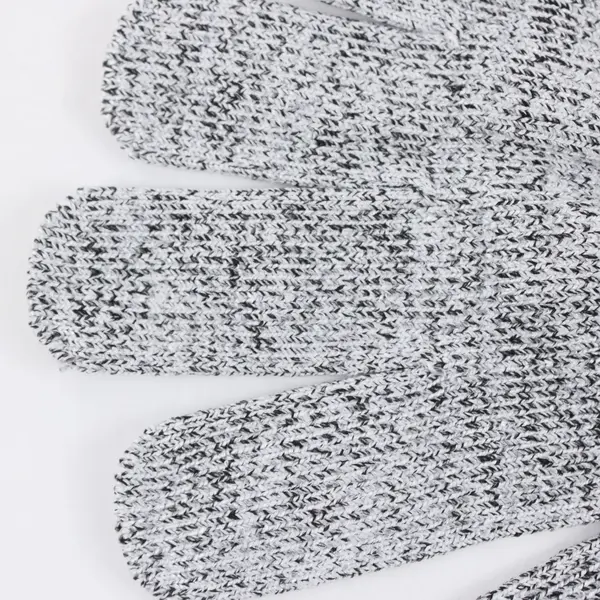 Women's Large Gray Knit Cut Resistant Level 5 Work Gloves