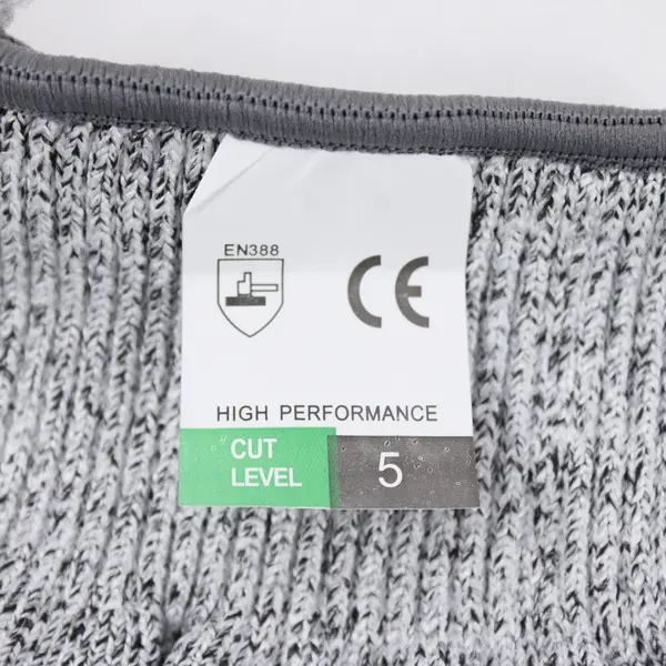 Women's Large Gray Knit Cut Resistant Level 5 Work Gloves