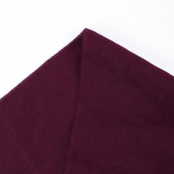 La Alpaca Burgundy Fringed Rectangle Scarf 12 x 64 in
