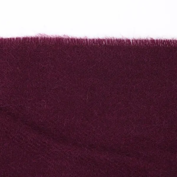 La Alpaca Burgundy Fringed Rectangle Scarf 12 x 64 in