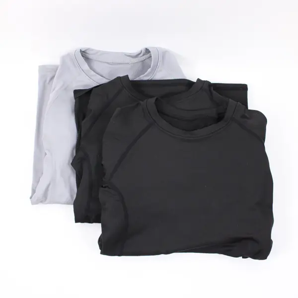 Lot of 3 Gray Black Long Sleeve Athletic Shirts Boys Youth Medium 10-11Y