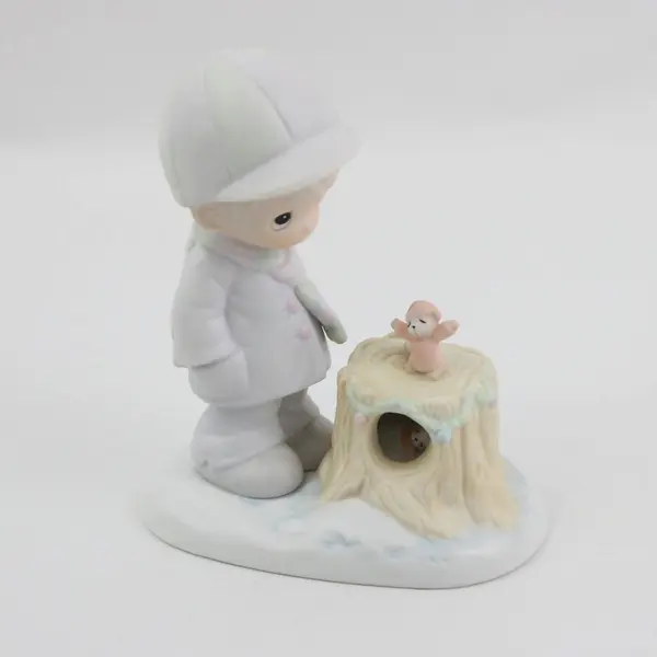 1989 Precious Moments Wishing You A Cozy Season Figurine Enesco W/Box