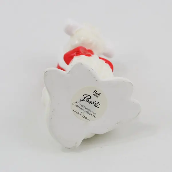 Hamilton Gifts Ruff Dog Santa Hat Bone Ornament P3966 1988 Copyright