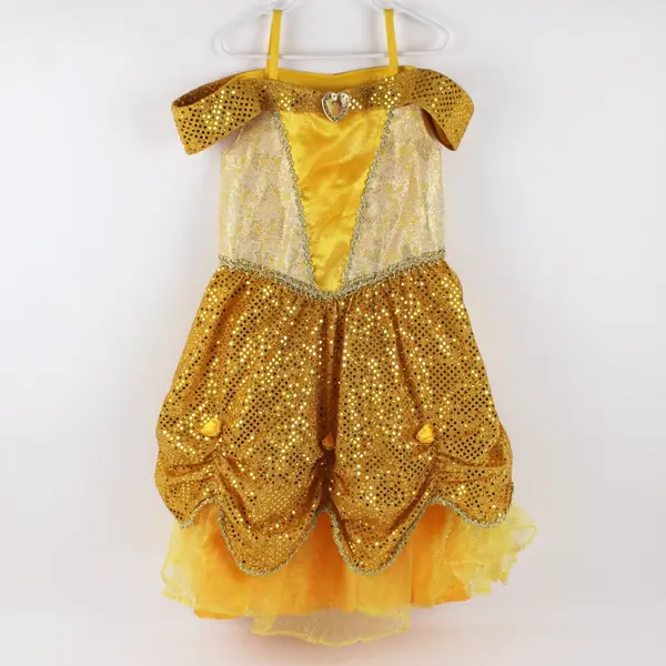 Disney Parks Beauty and the Beast Belle Yellow Dress Costume Girls Small