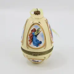 Mr. Christmas Valerie Parr Hill Musical Angel Egg Ornament Trinket Box