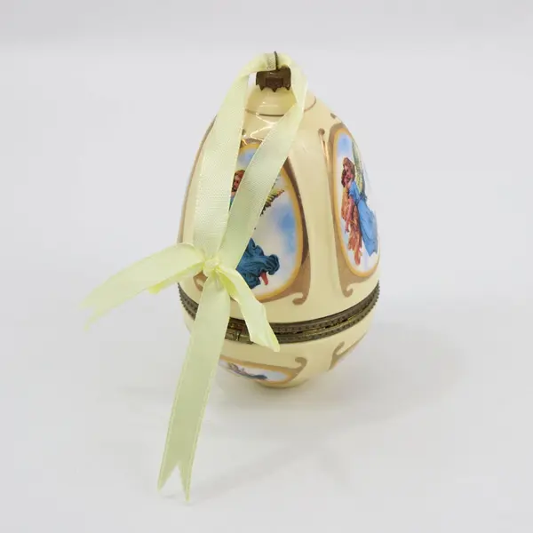 Mr. Christmas Valerie Parr Hill Musical Angel Egg Ornament Trinket Box
