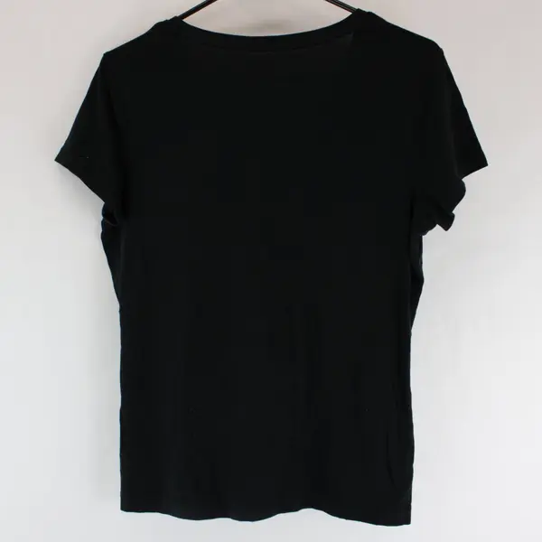 Banana Republic Timeless Tee Women's Medium Black V-Neck Short Sleeve