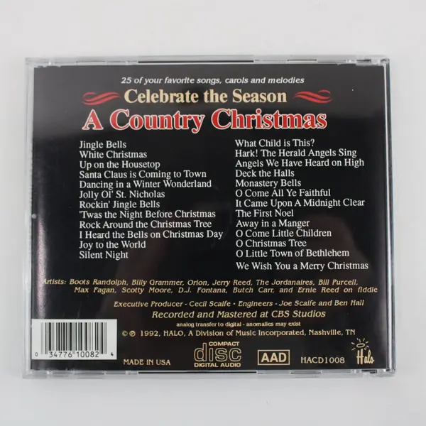 A Country Christmas Celebrate the Season CD 1992, 25 Songs #HACD1008