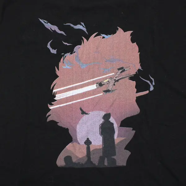 Delta Cowboy Bebop Juniors Small Black Graphic T-Shirt Anime Tee
