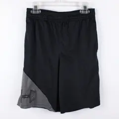 Under Armour Youth Medium Black Gray Athletic Shorts