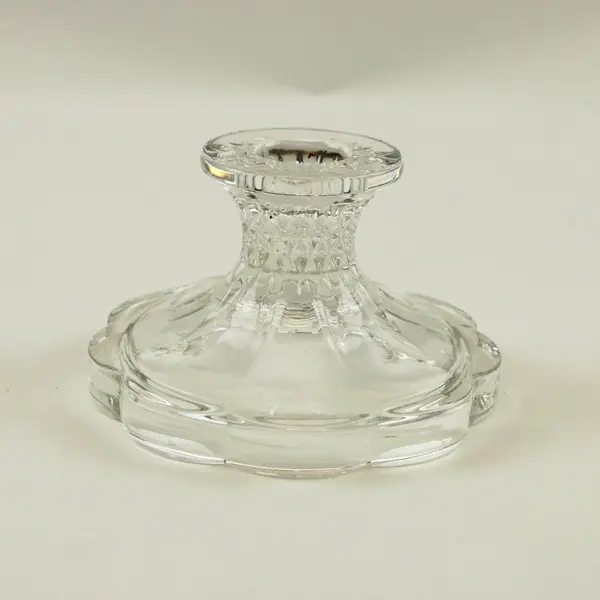 Clear Lead Crystal Glass Candlestick Candle Holder