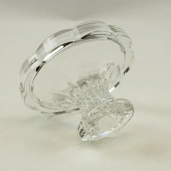Clear Lead Crystal Glass Candlestick Candle Holder