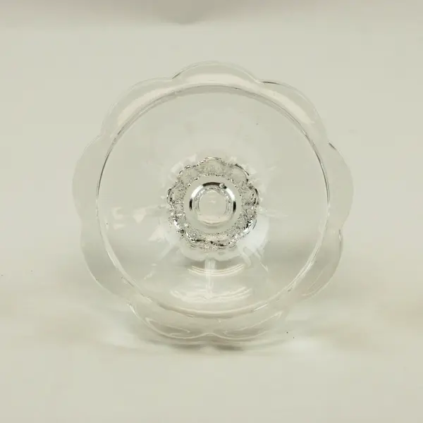Clear Lead Crystal Glass Candlestick Candle Holder