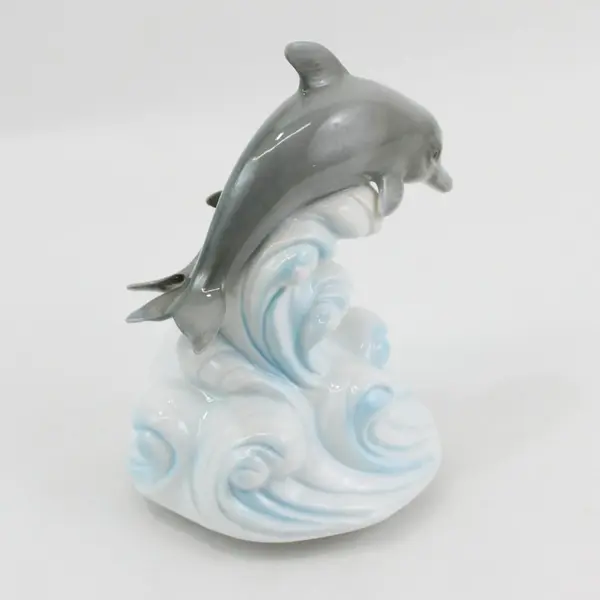 Otagiri Mother & Child Dolphin Music Box Ocean Waves