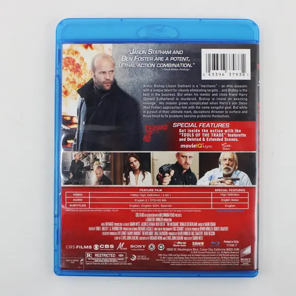 The Mechanic Blu-ray (2011) Jason Statham Ben Foster Action Thriller