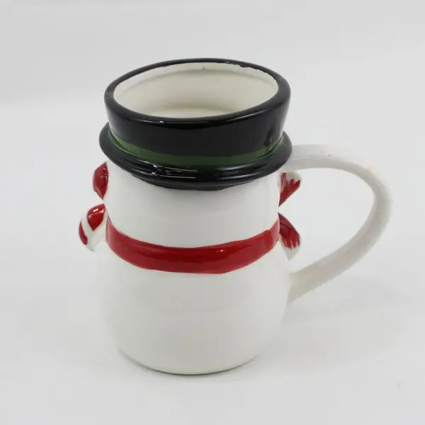Transpac Snowman Candy Cane Coffee Mug Holiday