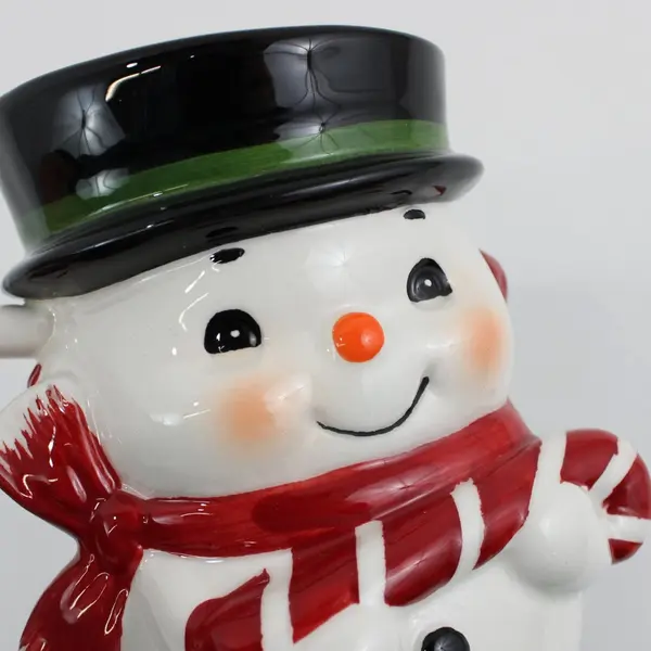 Transpac Snowman Candy Cane Coffee Mug Holiday