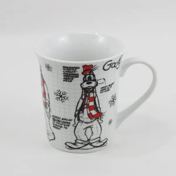 Disney Mickey Mouse Goofy Sketch Book Mug 2008 Ceramic