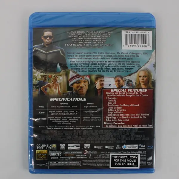 Hancock Unrated Special Edition Blu-ray 2008 Will Smith Charlize Theron