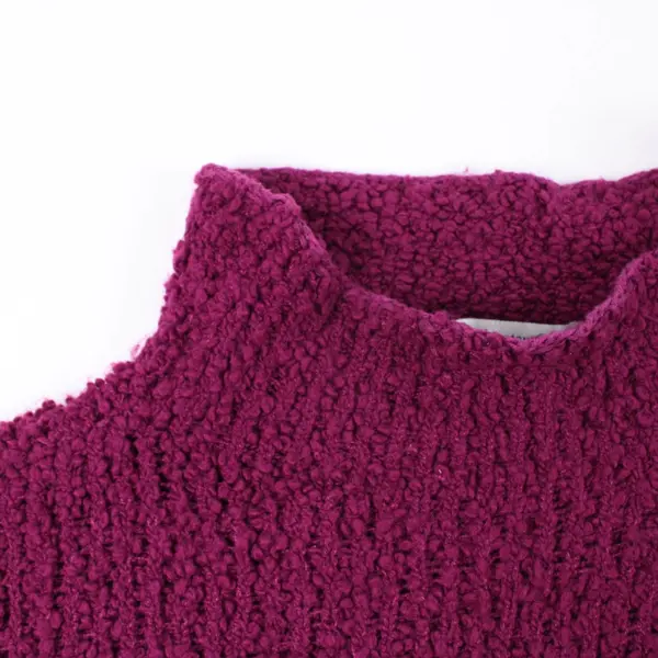 Coldwater Creek Women's Mock Neck Sweater Large Fuchsia Purple