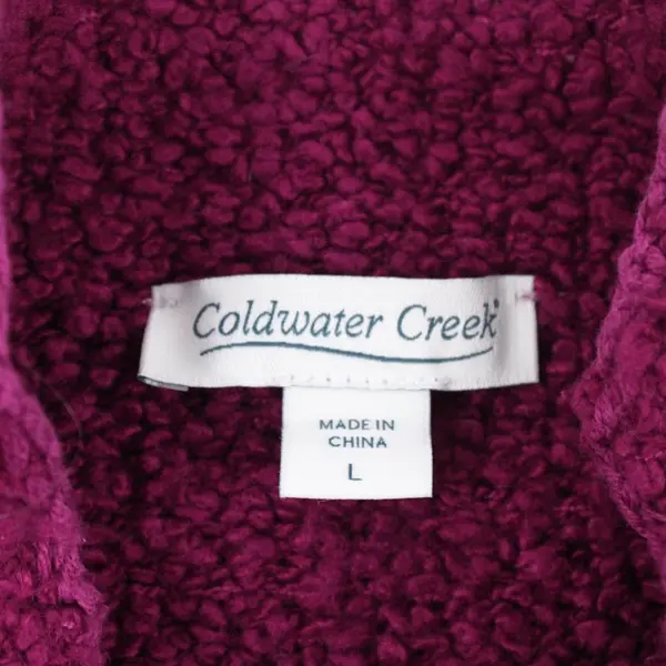 Coldwater Creek Women's Mock Neck Sweater Large Fuchsia Purple