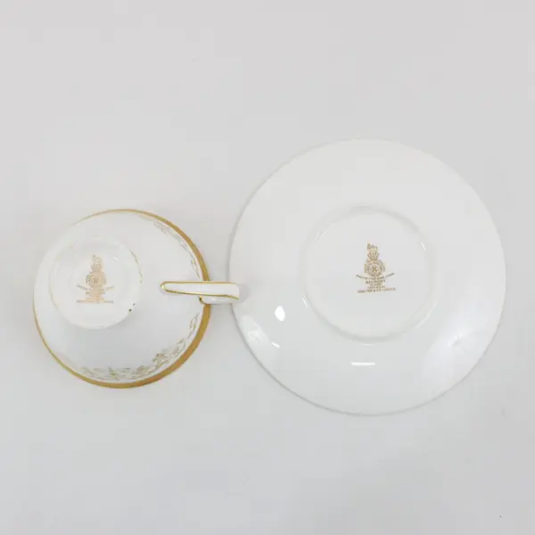 Royal Doulton Belmont H4991 Bone China Cup & Saucer Gold Trim Floral