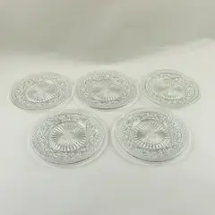 Imperial Glass Cape Cod Clear Set of 5 Salad Plates 8 Inch