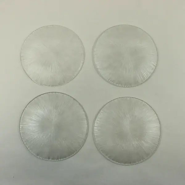 Sasaki Rain Glass Clear Textured Plates Set of 4