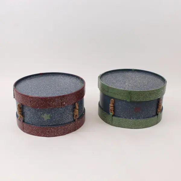Roman Inc 2000 Vintage Drum Gift Boxes Set of 4 Holiday