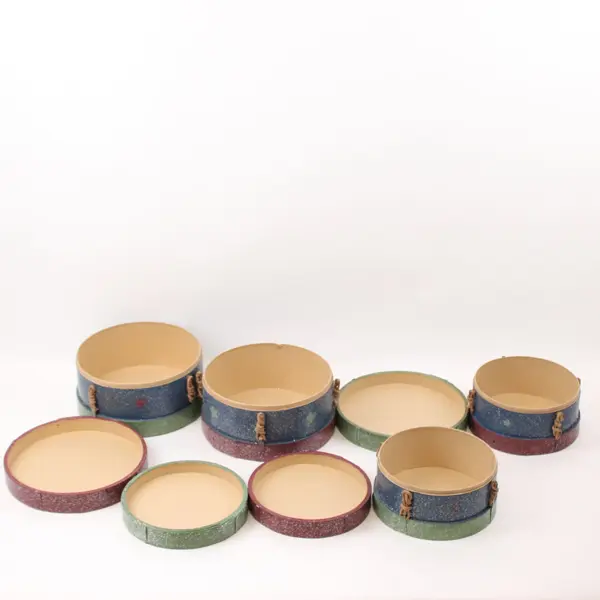 Roman Inc 2000 Vintage Drum Gift Boxes Set of 4 Holiday