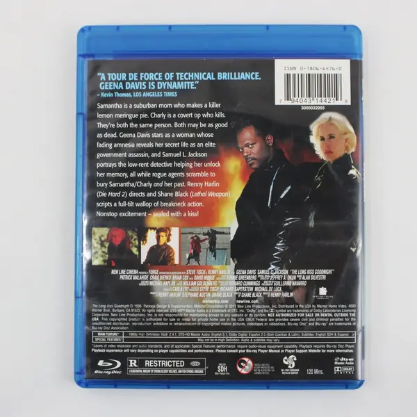The Long Kiss Goodnight Blu-ray 1996 Geena Davis Samuel L Jackson