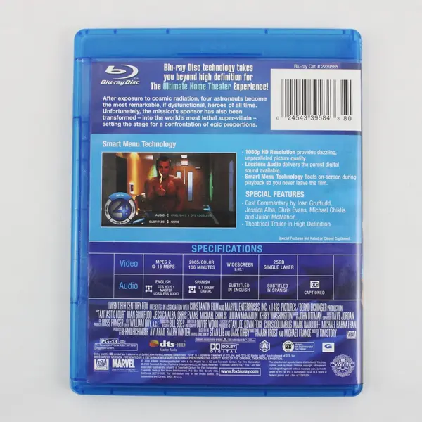 Fantastic Four (2005) Blu-ray Marvel Movie Jessica Alba Chris Evans
