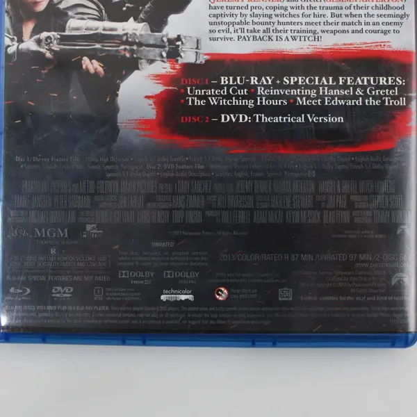 Hansel & Gretel: Witch Hunters Blu-ray 2013 Jeremy Renner Gemma Arterton