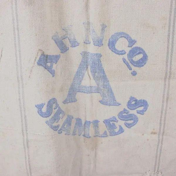 AHN Co. Vintage Seamless Feed Sack 19 x 40 Inch FLAWED