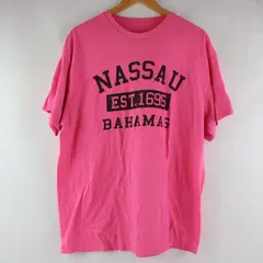 Nassau Bahamas Pink Men's T-Shirt Estimated 2XL No Size Tag