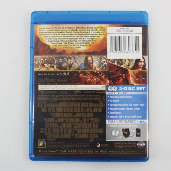 Immortals Blu-ray 2011 Henry Cavill Mickey Rourke Fantasy Action