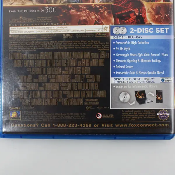 Immortals Blu-ray 2011 Henry Cavill Mickey Rourke Fantasy Action