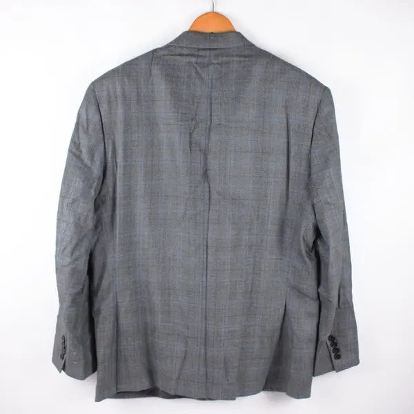 Lauren Ralph Lauren Men's 46R Gray Blue Plaid Suit Jacket