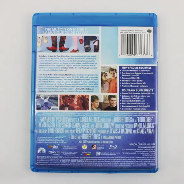 Footloose 1984 Blu-ray Deluxe Edition Kevin Bacon Lori Singer Canada Edition