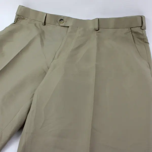 Stafford Men's Beige Classic Fit Dress Pants Size 40x29