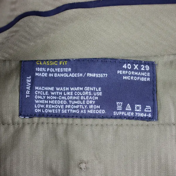 Stafford Men's Beige Classic Fit Dress Pants Size 40x29