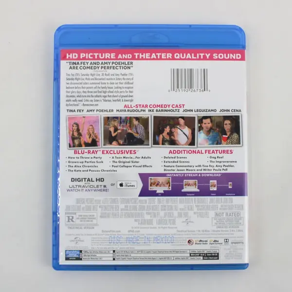 Sisters Blu-ray (2015) Tina Fey Amy Poehler Comedy Unrated Version