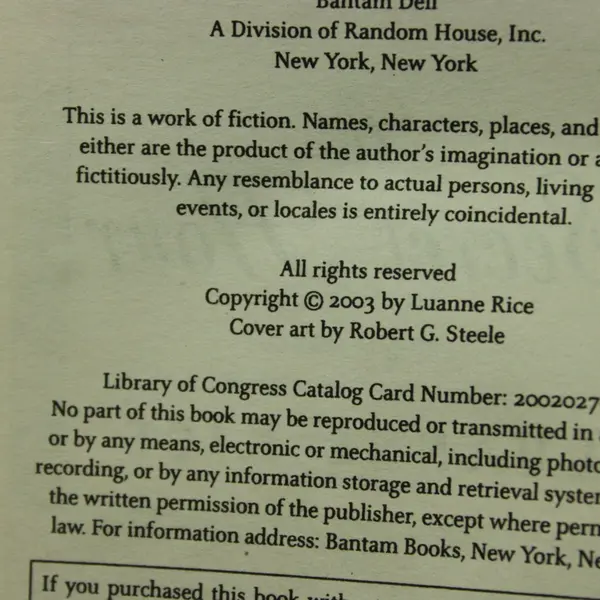 Lot of 3 Luanne Rice Contemporary Romance Paperback Novels 2003 2004 & 2009