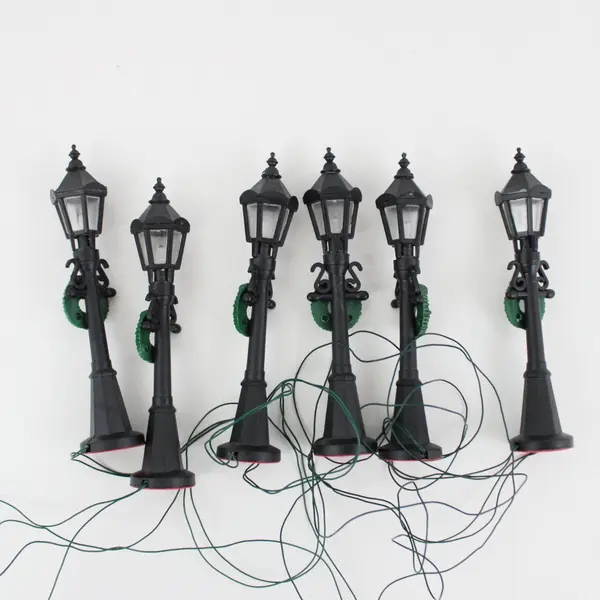 Dept 56 Snow Village Turn Of The Century Street Lamps String of 6 