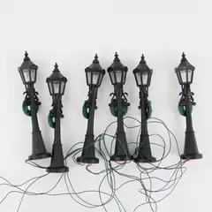 Dept 56 Snow Village Turn Of The Century Street Lamps String of 6 