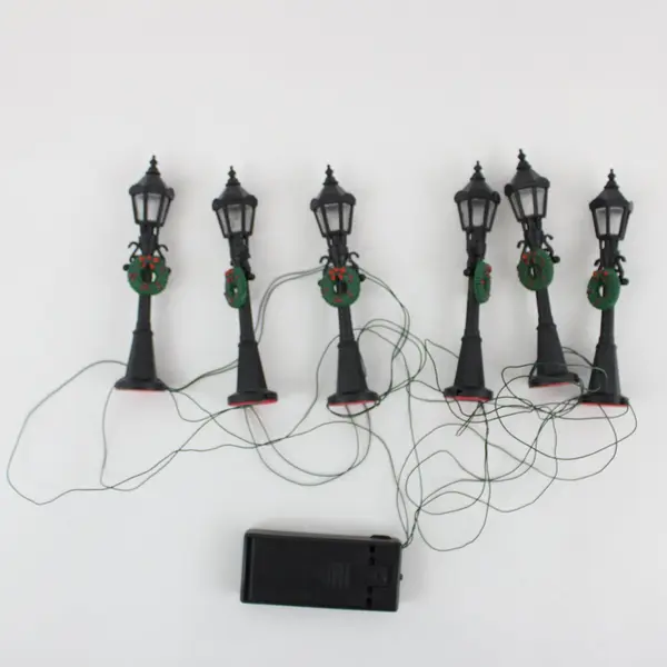 Dept 56 Snow Village Turn Of The Century Street Lamps String of 6 