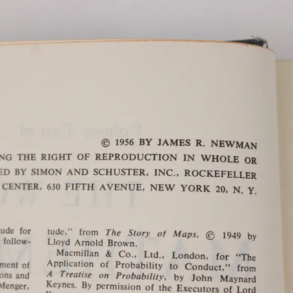 VTG The World of Mathematics 1956 4-Vol HC Set Anthology Compiled James Newman
